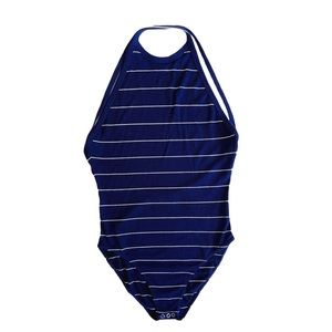 Capulet Women Navy Black White Stripped Bodysuit Size S